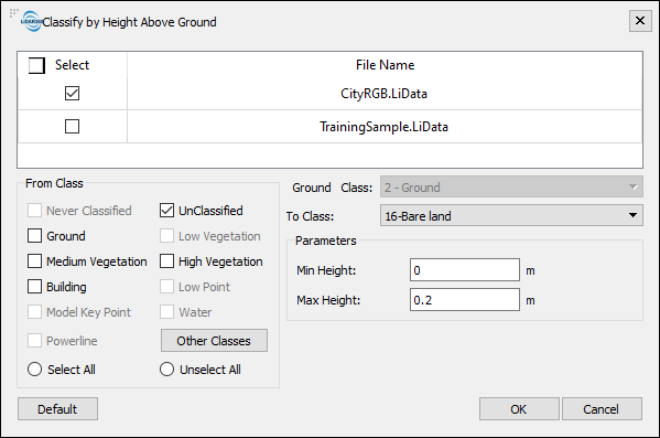 LiDAR360 Point Cloud Classification