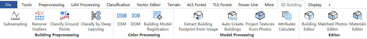 The overall building model editing