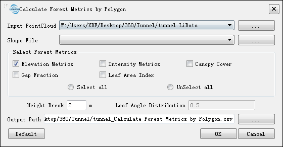 Calculate Forest Metrics by Polygon