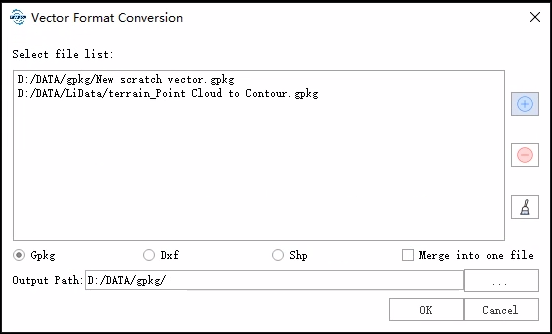 Vector Format Conversion Main Interface