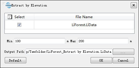 Lidar360 ExtractbyElevation