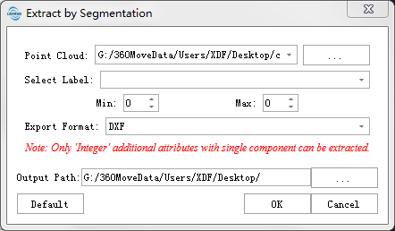 Lidar360 ExtractbyAdditionalAttributes