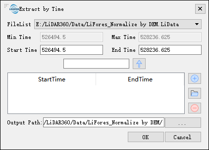 Lidar360 ExtractbyTime