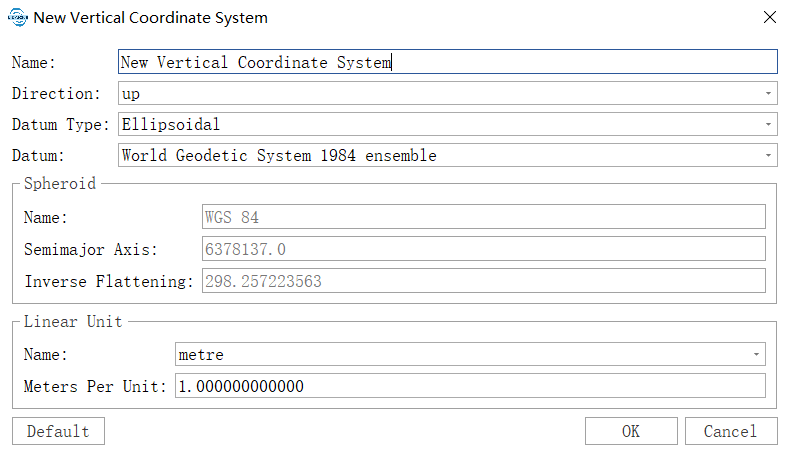 Lidar360 DefineProjection_AddVerticalCoord