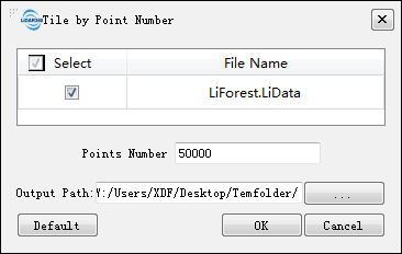 Lidar360 TilebyPointNumber