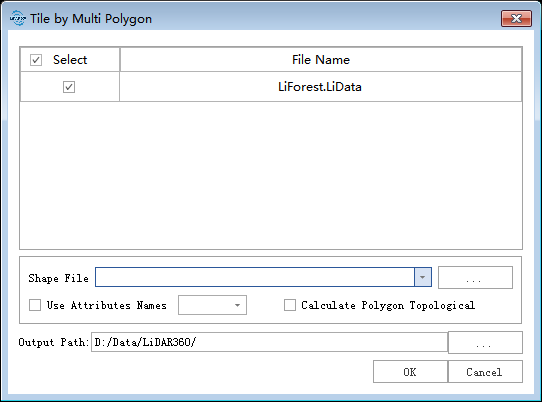 Lidar360 TilebyPolygon