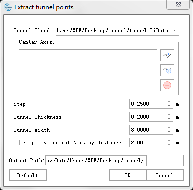 Remove Tunnel Noise by Central Axis