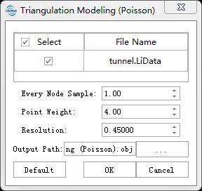 Tunnel Mesh Recon Poisson