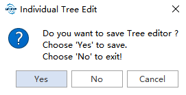 Individual tree editor