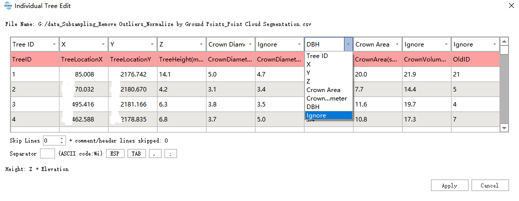 Individual Tree Editor