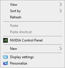 NVIDIA Control Panel