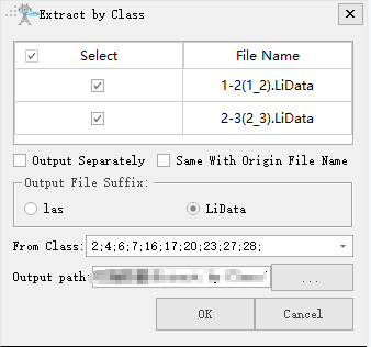 Lidar360 ExtractbyClass