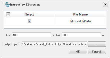 Lidar360 ExtractbyElevation