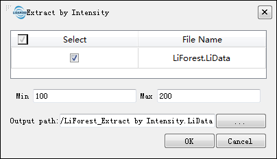 Lidar360 ExtractbyIntensity