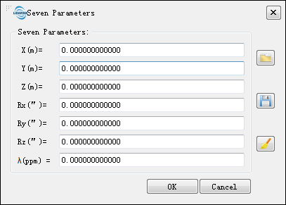 Lidar360 ReProject seven parameters