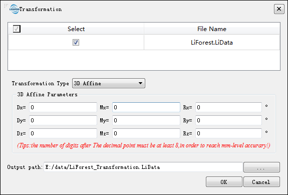 Lidar360 Transformation_3DAffine