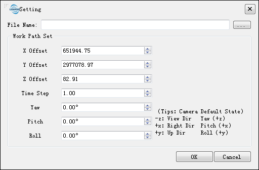 Camera roam path setting