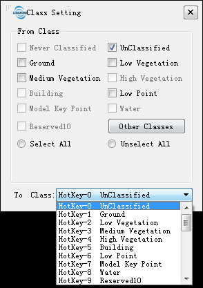 Class Setting Option