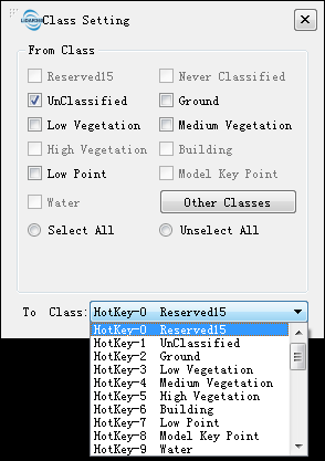 Class Setting Option