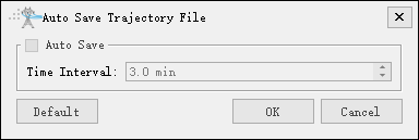 Auto Save Trajectory File Menu