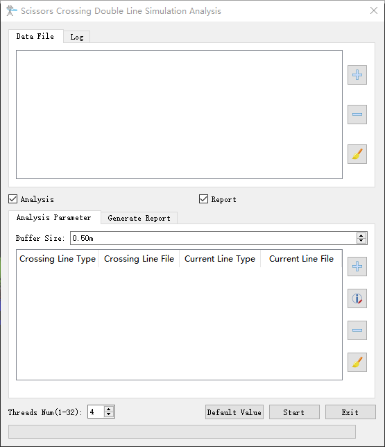 Scissors Crossing Double Line Simulation Analysis